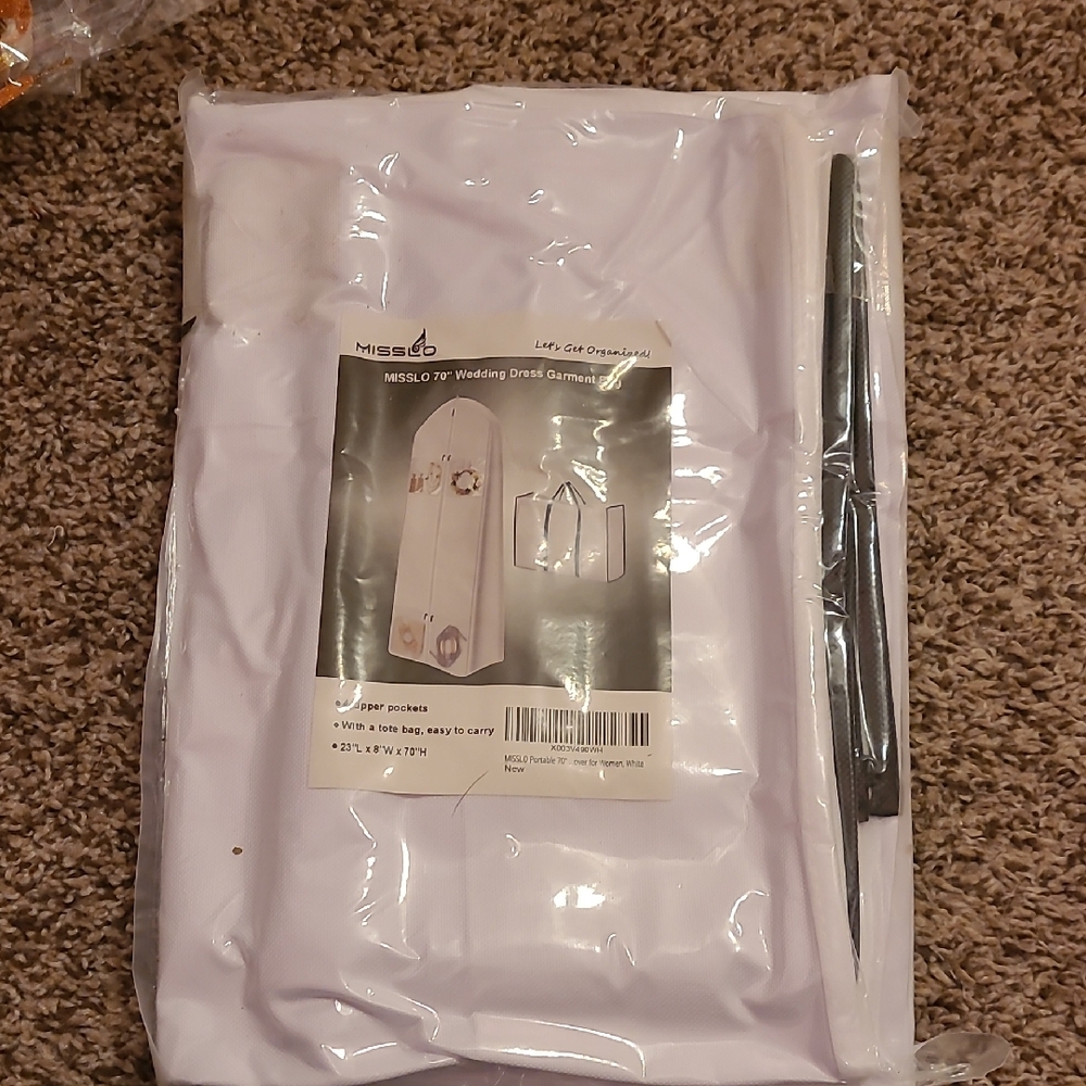 White Wedding Dress Bag With Room For Accessories